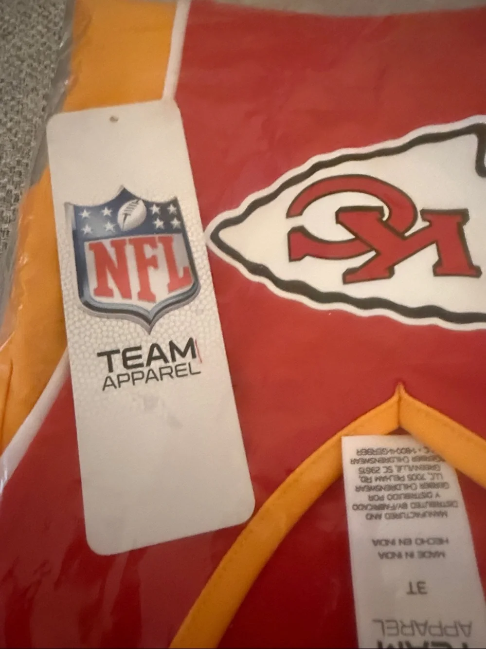 Old Navy Red Kansas City Chiefs Graphic Mesh Dress l